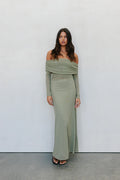 GWEN DRESS - OLIVE MESH