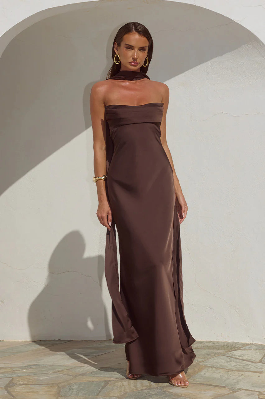 MADELEINE DRESS - BITTER CHOCOLATE