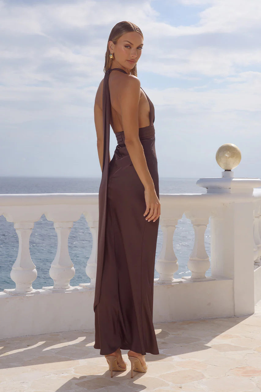 SYLVIE DRESS - CHOCOLATE